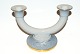 Bing & Grøndahl 
Seagull with 
Gold Edge, To 
arm candlestick 

Dek. No 235 
Height 13.5 
cm.