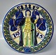 Royal 
Copenhagen 
Faience from 
Aluminia 
1087-898 Large 
Christmas 
Plates 1915 Man 
ringing four 
...