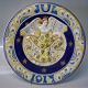 Royal 
Copenhagen 
Faience from 
Aluminia 
1125-1003 Large 
Christmas 
Plates 1917 
Angel with 
ribbon ...