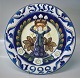 Royal 
Copenhagen 
Faience from 
Aluminia 
1224-1124 Large 
Christmas 
Plates 1922 
Angel with 
crown of ...
