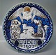 Royal 
Copenhagen 
Faience from 
Aluminia 
554-518 Large 
Christmas 
Plates 1907 
Angels and 
shepards ...