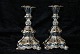 Candlesticks, 
Silver. 
Stamp: Three 
Towers H.J. 
Stamp: Three 
Towers H.J. 
Unclear year 
about ...