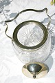 Biscuits bucket 
of clear glass 
with a 
grinding, with 
silver-plated 
mounting. 
Height without 
...