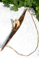 Greenlandish kajak, in wood, skin and bone. Length  63 cm.