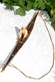 Greenlandish 
kajak, in wood, 
skin and bone. 
Length  63 cm.