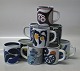 Small Royal 
Copenhagen 
Aluminia Anual 
Mugs 7.2 cm 
high and 6.5 cm 
diameter 
without handle  
in ...