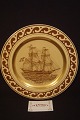 Ship plate  
Big formica of 
Flensborg , 
sailing Danmark 
vestindien 
motif NO 1