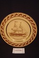 Ship plate 
Brig Königin 
Amalie Caoline 
of Flensburg 
 Motiv no 8
