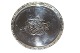 Glass tray with 
cicileringer in 
Three Tower 
Silver 
Stamped: Three 
Towers "30" 
Diameter, ...