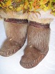 Greenland child kamiks and mitts made of sealskin. Fine condition