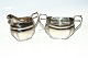 Sugar & cream 
set, English 
silver.
Creamer Length 
12.5 cm. Height 
9.5 cm.
Sugar bowl ...