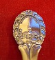 Danish silver flatware, Sugar spoon with the Danish town Frederikshavn