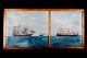 Olie på lærred, marinemaleri, ubekendt kunstner, ca. 1900.