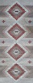 Rölakan carpet with geometric pattern in brown / red hues.Signed MJ.