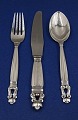 König Georg Jensen dänisch Silberbesteck. Set von 6 x 3tlg. Essbesteck, insgesamt 18 Teile