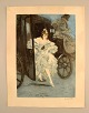 Louis Icart (1888-1950). Etching on paper. "Arrival". Approx. 1920