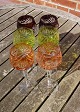 Roemer glasses, Bohemian crystal, set of 6 wine glasses 19cm