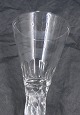 Tall Schnapps glass with grindings on cuppa and internal air spiral 23 cm 