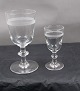 Berlinois glasses with matte pour line by Kastrup/Holmegaard, Denmark. 3 set of 2 glasses, in all 6 glasses.