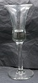 Klokkeglas fra Holmegaard, klare snapseglas 14,5cm & 14,8cm.