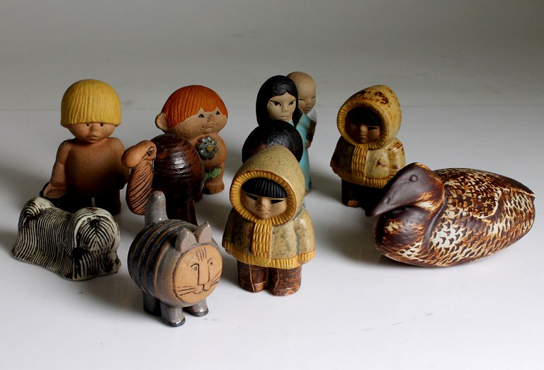 Samling Lisa Larson figurer.