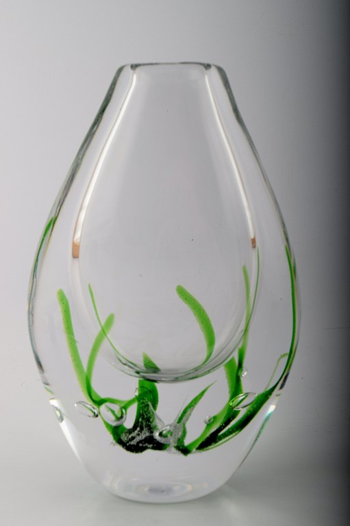 Kosta Boda glass vase by Vicke Lindstrand.