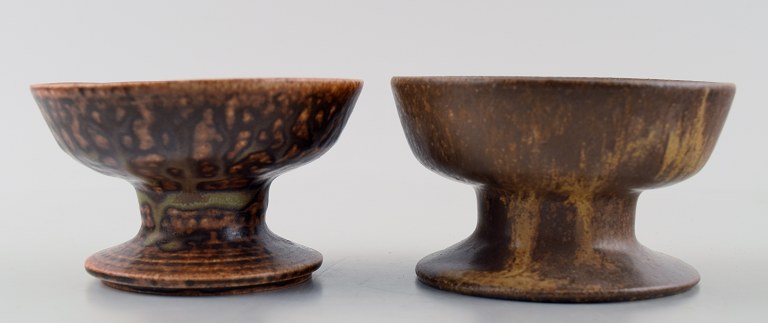 Arne Bang. Ceramics, pair of candlesticks.
