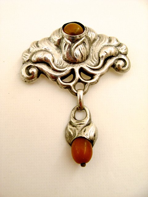 Art nouveau brooch sold