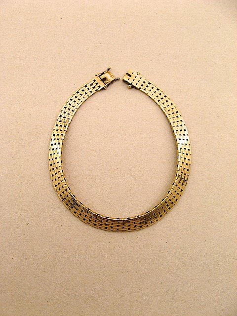 14 carat gold brick bracelet