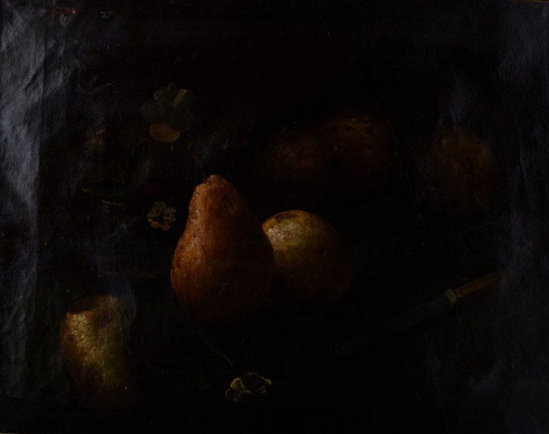 Old master Still Life with fruits, oil on canvas.
