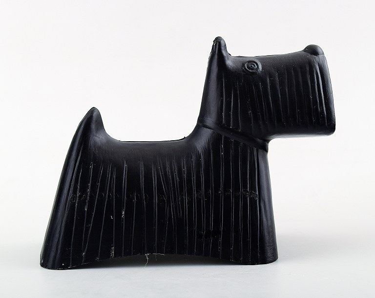 Stig Lindberg money box, black Scottie. Designed for Handelsbanken