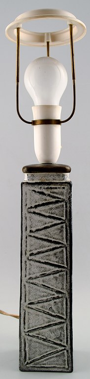 Kähler, HAK, glaseret stentøjsbordlampe, 1960
