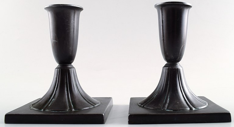 Just Andersen Art deco Disco metal candlesticks.