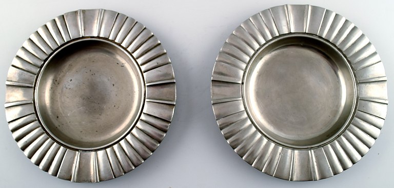 Just Andersen art deco 2 pewter dishes.