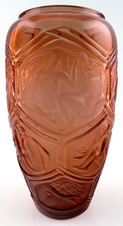 Art deco Lalique kunstglas vase. 
