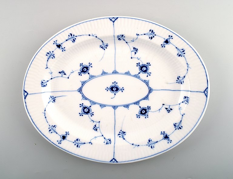 Old oval Blue Fluted plain dish from Royal Copenhagen.
