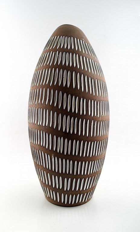 Ingrid Atterberg for Upsala-Ekeby "Negro" ceramic large floor vase in art deco 
style.