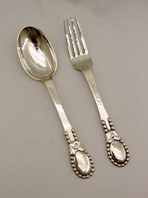 830 silver Evald Nielsen No. 13 spoon and fork