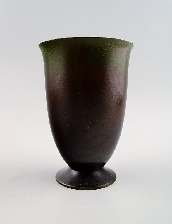 Just Andersen light bronze vase, model number LB 1594.
