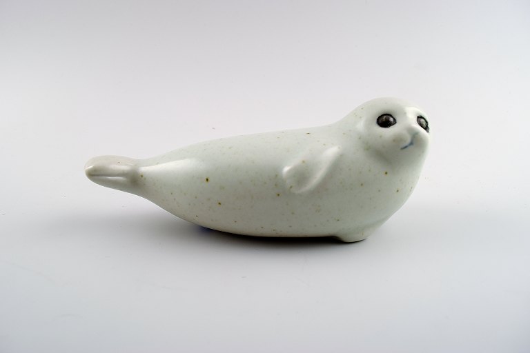 LISA LARSON Seal, Skansen Nordic Zoo Series from 1976, Stoneware Figurine, 
Gustavsberg.