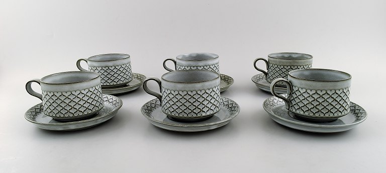 Bing & Grondahl B&G Grey Cordial stoneware tea service.
