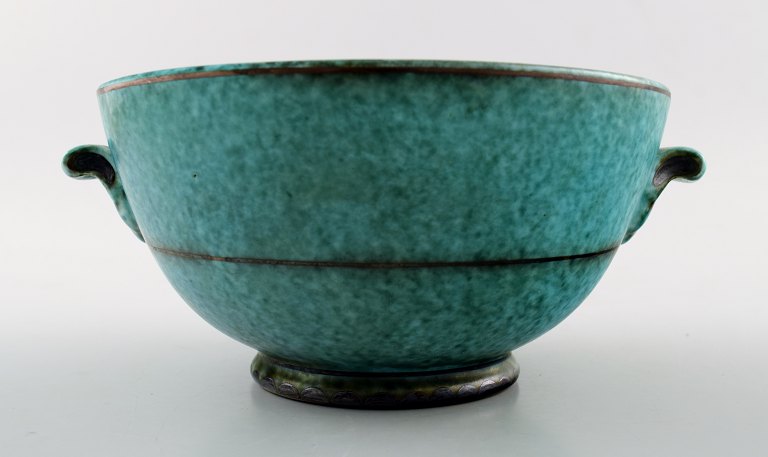 Wilhelm Kåge/Kage, Gustavsberg, Argenta Art deco bowl.
