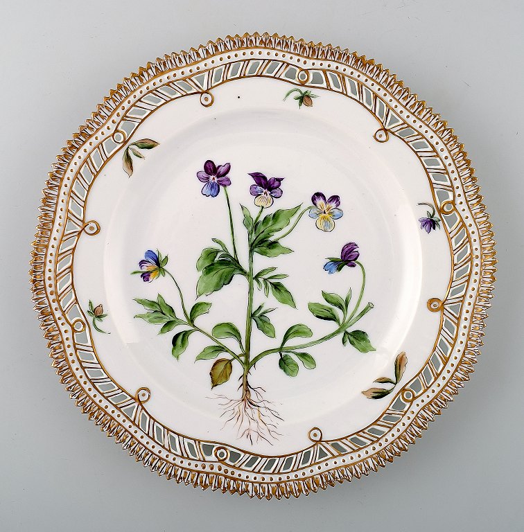 Royal Copenhagen Flora Danica pierced plate.
