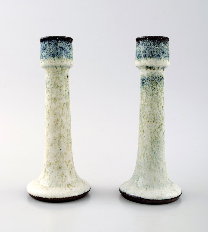 Gutte Eriksen, own workshop, pair of candlesticks.
