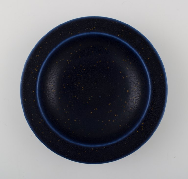 Gustavsberg, Wilhelm Kage verkstad, blue ceramic dish.
