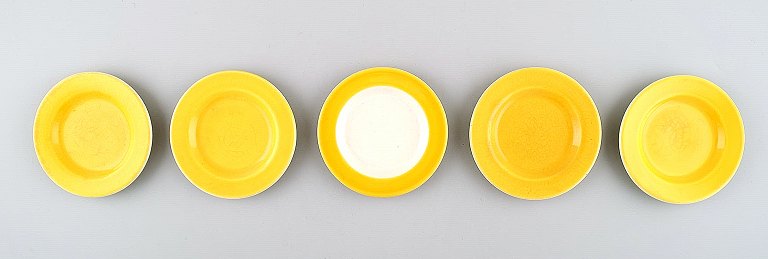 5 pieces. butter pads Susanne Yellow Confetti Royal Copenhagen / Aluminia.