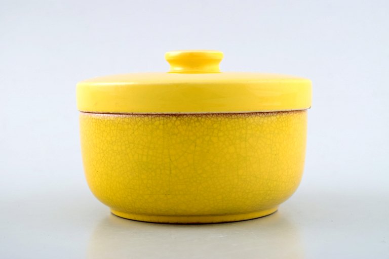 Susanne Yellow Confetti Royal Copenhagen / Aluminia sugar bowl.
