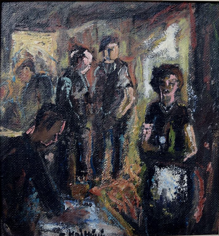 Unknown painter, mid 20th century, interior.
Oil on board.