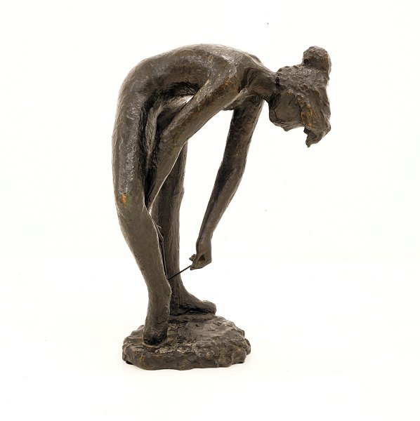 Johannes Hedegaard, 1915-99, grosse Bronzenfigur, Ballerina. H: 52cm