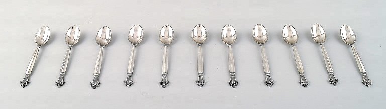 Georg Jensen silverware , Georg Jensen pattern Acanthus. 
15 Mocha spoons.